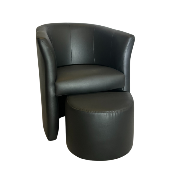fauteuil noir avec repose pied